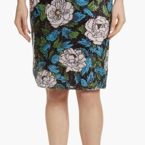 Diane Von Furstenberg Floral Pencil Skirt - Black, Green, Blue